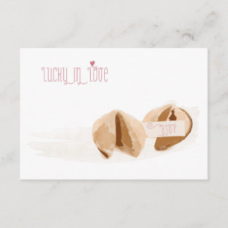 Lucky in Love Fortune koekjes Wedding RSVP-kaart RSVP Kaartje