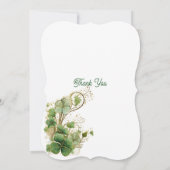 Lucky in Love Gold Shimmer Shamrock Vrijgezellenfe Kaart (Achterkant)