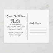 Lucky in Love Gold Wedding Save the Date Briefkaar Briefkaart (Achterkant)