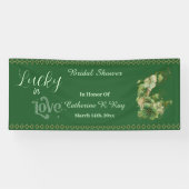  Lucky in Love Golden Frame Shamrock Bridal Shower Spandoek (Horizontaal)