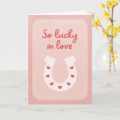 Lucky in Love Greeting Card Kaart (Gele Bloem)