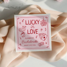 Lucky in Love grillige hand getrokken Bachelorette
