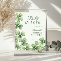 Lucky in Love Groene Shamrock Bruiloftssalon Bord
