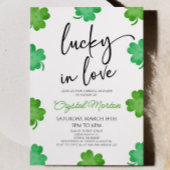 Lucky In Love Groene Shamrock Klavers Vrijgezellen Kaart