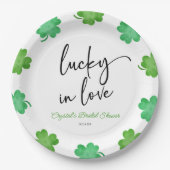Lucky In Love Groene Shamrock Klavers Vrijgezellen Papieren Bordje