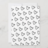 Lucky in Love Hearts Bridal Shower Save The Date (Achterkant)