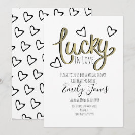 Lucky in Love Hearts Bruidsfeest Save The Date