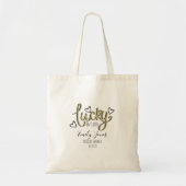 Lucky in Love Hearts Bruidsfeest Tote Bag (Voorkant)
