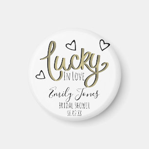 Lucky in Love Hearts Bruiloftsfeest Magneet