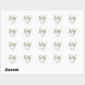 Lucky in Love Hearts Bruiloftsfeest Ronde Sticker (Vel)