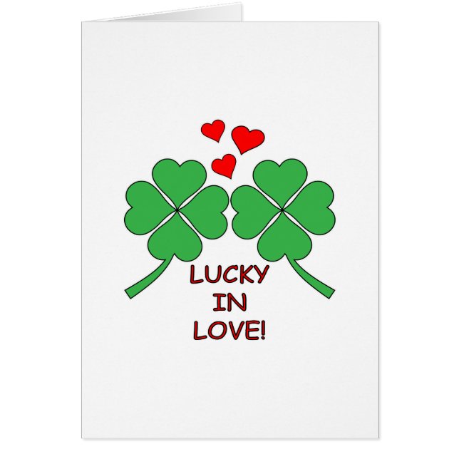 Lucky in Love Hearts Clover (Voorkant)