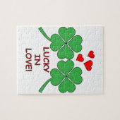 Lucky in Love Hearts Clover Legpuzzel (Horizontaal)