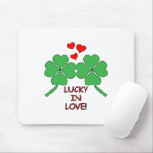 Lucky in Love Hearts Clover Muismat (Met muis)