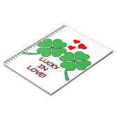 Lucky in Love Hearts Clover Notitieboek (Linkerzijde)