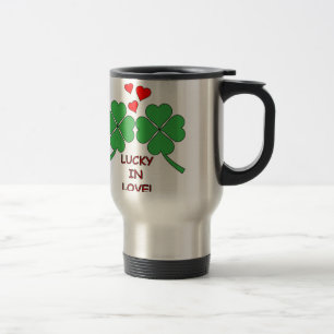 Lucky in Love Hearts Clover Reisbeker