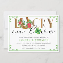 Lucky In Love Hoefijzer en Shamrock