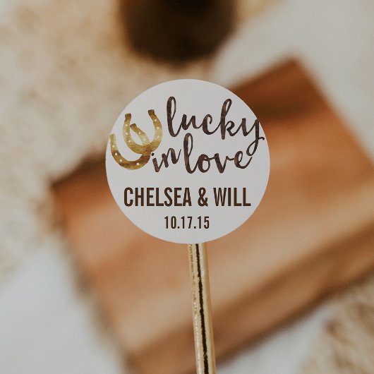 Lucky in Love Hoefijzer Gepersonaliseerde Stickers