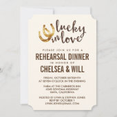 Lucky in Love Hoefijzer repetitie diner Kaart (Voorkant)