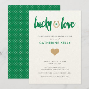 Lucky in Love Irish Hoefijzer Vrijgezellenfeest Gr Kaart