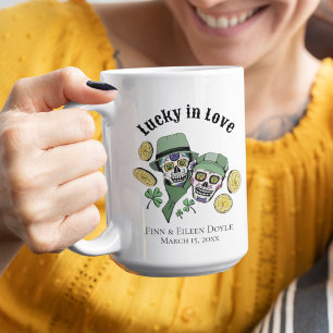 Lucky in Love Irish Sugar Skulls Pas getrouwd Koffiemok
