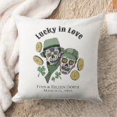 Lucky in Love Irish Sugar Skulls Pas getrouwd Kussen (Deken)