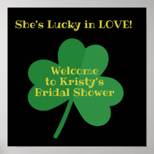 Lucky in Love Irish ThreadVrijgezellenfeest Welcom Poster
