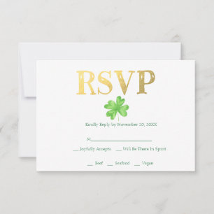 Lucky in Love   Irish Wedding RSVP