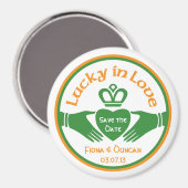Lucky in Love Irish Wedding Save the Date Magnet (Voorkant / Achterkant)