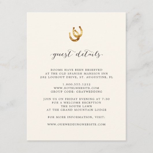 Lucky in Love | Kaart gastgegevens (Voorkant)