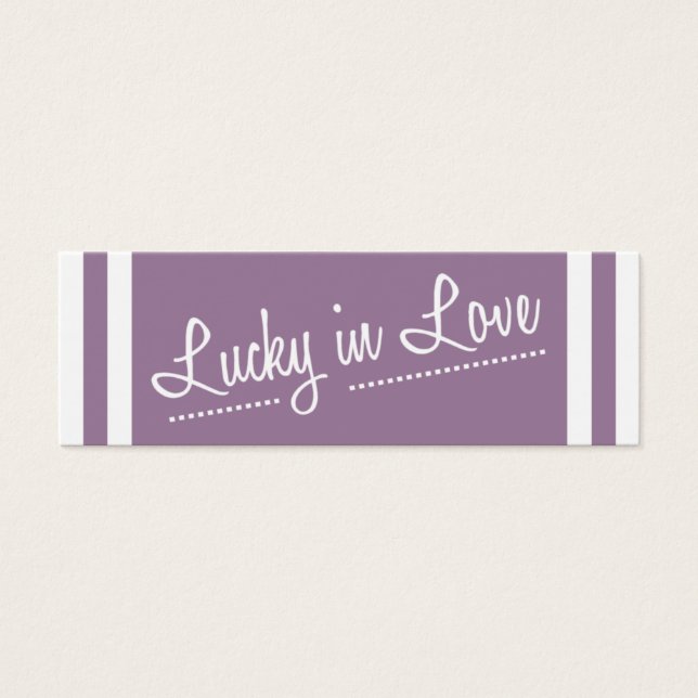 Lucky in Love Klein Label - Lila Mini Visitekaartjes (Voorkant)