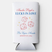 Lucky In Love Las Vegas Bachelorette Seltzer Blikjeskoeler (Voorkant)