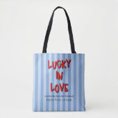Lucky in Love Las Vegas Bachelorette Tote Bag (Voorkant)