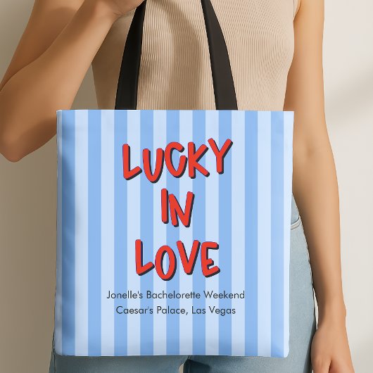 Lucky in Love Las Vegas Bachelorette Tote Bag