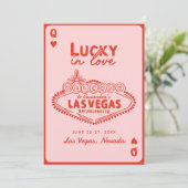 Lucky in Love Las Vegas Girls' Trip Bachelorette Kaart (Staand voorkant)