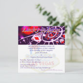 Lucky in Love Las Vegas Wedding Kaart (Staand voorkant)