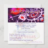 Lucky in Love Las Vegas Wedding Kaart (Voorkant)
