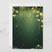 Lucky in love Leprechaun en bier groene bruid Kaart (Achterkant)