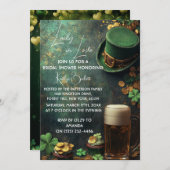 Lucky in love Leprechaun en bier groene bruid Kaart (Voorkant / Achterkant)