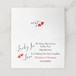Lucky In Love Loterij Ticket Houder Plaatskaartje