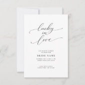 Lucky in Love | Modern Minimalist Bridal Shower Kaart (Voorkant)