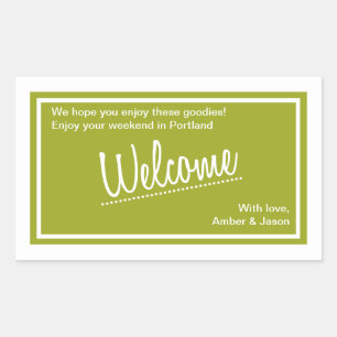 Lucky In Love - Out of Town Bag Sticker - Olive