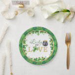 Lucky in Love Paper-Borden Papieren Bordje<br><div class="desc">Perfect item om die speciale bridale of stelletschotel te vieren!</div>