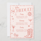 Lucky In Love Peach vrijgezellenweekend Kaart (Achterkant)