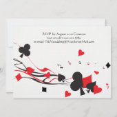 Lucky in Love Plays Cards Rehearsal Dinner red Kaart (Achterkant)