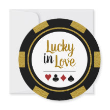 Lucky In Love Poker Chip Black Gold Vegas Weduwen
