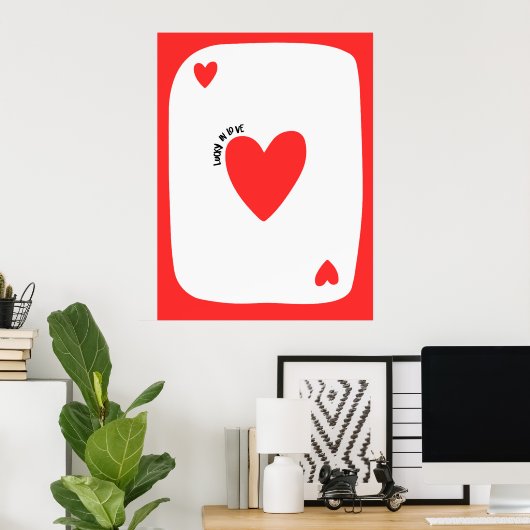 Lucky in love poster | Inspirational & decorative  (Thuiskantoor)