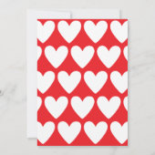 Lucky in Love Red Heart Bridal Shower Kaart (Achterkant)