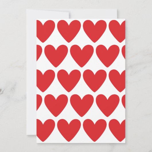 Lucky in Love Red Heart Bridal Shower Kaart (Achterkant)