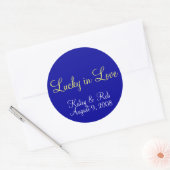Lucky in Love Ronde Sticker (Envelop)