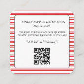 Lucky in Love RSVP QR Code Enclosure Card Informatiekaartje (Achterkant)